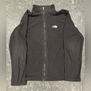 North Face Classic Black Fleece Zip-Up Jacket